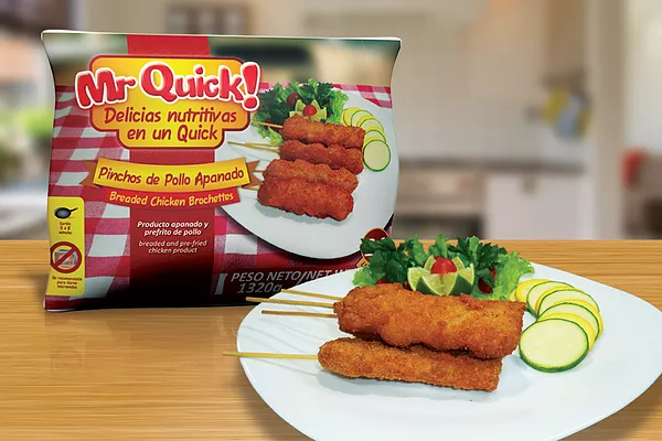 Pinchos de pollo apanados Chicken Skewer